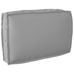 Ensemble de coussins de palette de 2 pièces en tissu oxford gris 