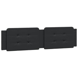 Coussin de tête de lit noir 200 cm similicuir 