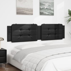 Coussin de tête de lit noir 200 cm similicuir 