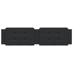 Coussin de tête de lit noir 200 cm similicuir 