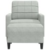 Fauteuil avec repose-pied Gris clair 60 cm Velours 