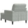 Fauteuil avec repose-pied Gris clair 60 cm Velours 