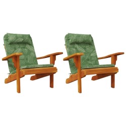 Coussins de chaise adirondack lot de 2 modèle de feuille 