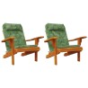 Coussins de chaise adirondack lot de 2 modèle de feuille 