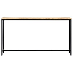Table console 140 x 35 x 76 cm Bois de manguier massif brut 