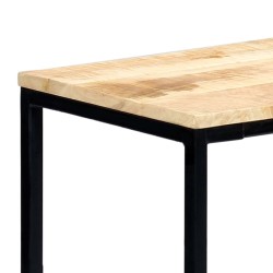 Table console 140 x 35 x 76 cm Bois de manguier massif brut 
