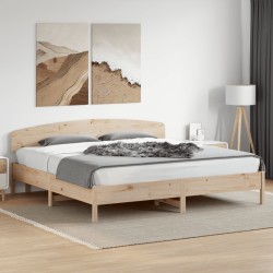 Cadre de lit sans matelas 180x200 cm bois massif de pin 