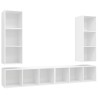 Meubles TV muraux 4 pcs Blanc Bois d'ingénierie 