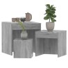 Tables gigognes 3 pcs Sonoma gris Bois d'ingénierie 