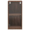 Armoire murale avec portes en verre chêne marron 35x37x68,5 cm 