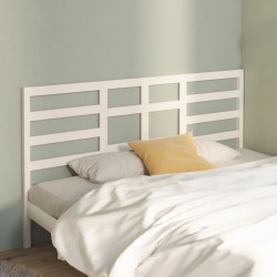 Tête de lit Blanc 186x4x104 cm Bois massif de pin 