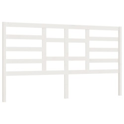 Tête de lit Blanc 186x4x104 cm Bois massif de pin 