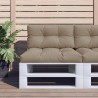 Coussins de palette lot de 2 taupe tissu 