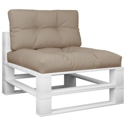 Coussins de palette lot de 2 taupe tissu 