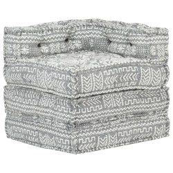 Pouf modulaire Gris clair Tissu 