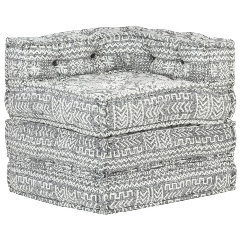 Pouf modulaire Gris clair Tissu Pouf modulaire Gris clair Tissu