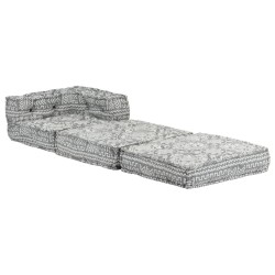 Pouf modulaire Gris clair Tissu 