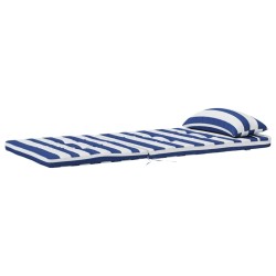 Coussins de chaise adirondack lot de 2 rayures bleu/blanc 
