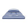 Coussins de chaise adirondack lot de 2 rayures bleu/blanc 