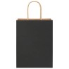 Sacs en papier 250 pcs avec poignées noir 21x11x28 cm 