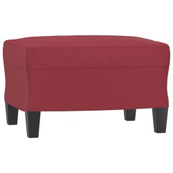 Fauteuil avec repose-pied Rouge bordeaux 60 cm Similicuir 