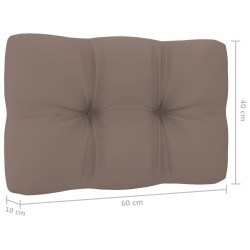 Chaise de jardin avec coussins taupe Bois de pin imprégné 