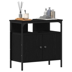 Armoire lavabo de salle de bain chêne noir 60x30x60 cm 