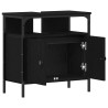 Armoire lavabo de salle de bain chêne noir 60x30x60 cm 