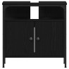 Armoire lavabo de salle de bain chêne noir 60x30x60 cm 