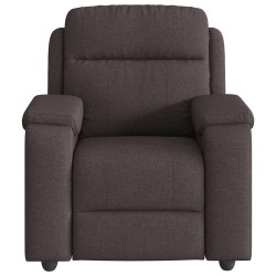 Fauteuil de massage inclinable Marron foncé Tissu 