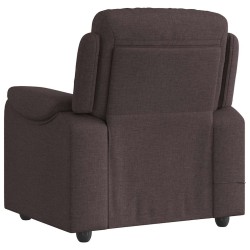 Fauteuil de massage inclinable Marron foncé Tissu 