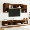 Meuble TV avec lumières LED chêne marron 100x30x30 cm 
