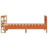 Cadre de lit sans matelas cire marron 75x190 cm bois pin massif 