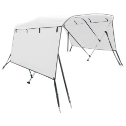 Toit bimini à 3 arceaux parois latérales 183x(185-198)x137 cm 