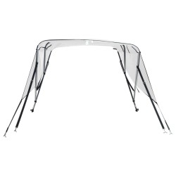 Toit bimini à 3 arceaux parois latérales 183x(185-198)x137 cm 