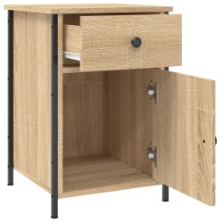 Table de chevet chêne sonoma 40x42x60 cm bois d'ingénierie 