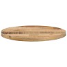 Dessus de table Ø 50x3,8 cm rond bois massif de manguier brut 