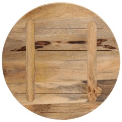Dessus de table Ø 50x3,8 cm rond bois massif de manguier brut 