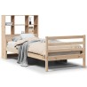 Lit bibliothèque sans matelas 90x200 cm bois de pin massif 