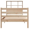Lit bibliothèque sans matelas 90x200 cm bois de pin massif 