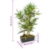 Bambou artificiel 368 feuilles 80 cm vert 