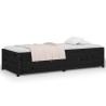Lit de jour sans matelas noir 75x190 cm bois de pin massif 