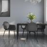 Chaises à manger lot de 4 gris PP 