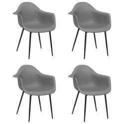 Chaises à manger lot de 4 gris PP 
