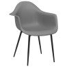 Chaises à manger lot de 4 gris PP 