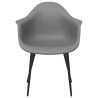Chaises à manger lot de 4 gris PP 