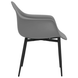Chaises à manger lot de 4 gris PP 