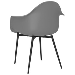 Chaises à manger lot de 4 gris PP 