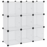 Cubes de rangement 9 pcs avec portes Transparent PP 