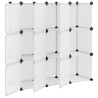Cubes de rangement 9 pcs avec portes Transparent PP 